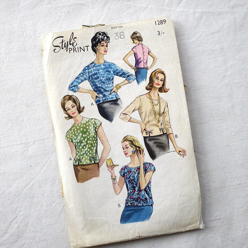 Vintage Blouse Sewing Pattern Etsy