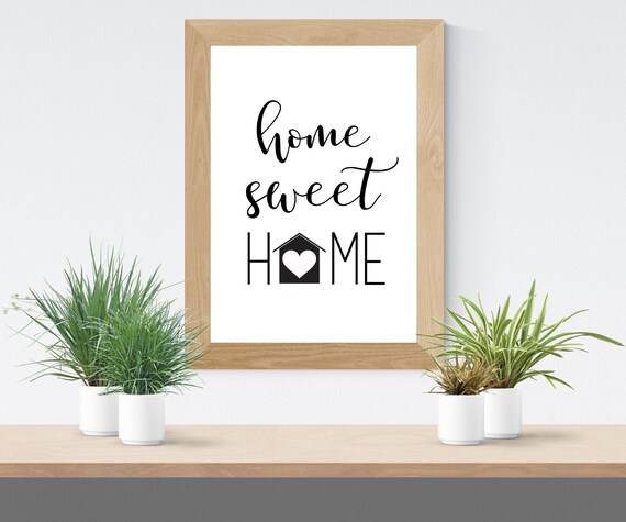 Home Sweet Home Digital Print Bedroom Print Printable Wall - Etsy