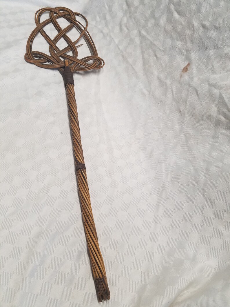 Antique Rattan Reed Carpet Beater Victorian Rug Beater Etsy