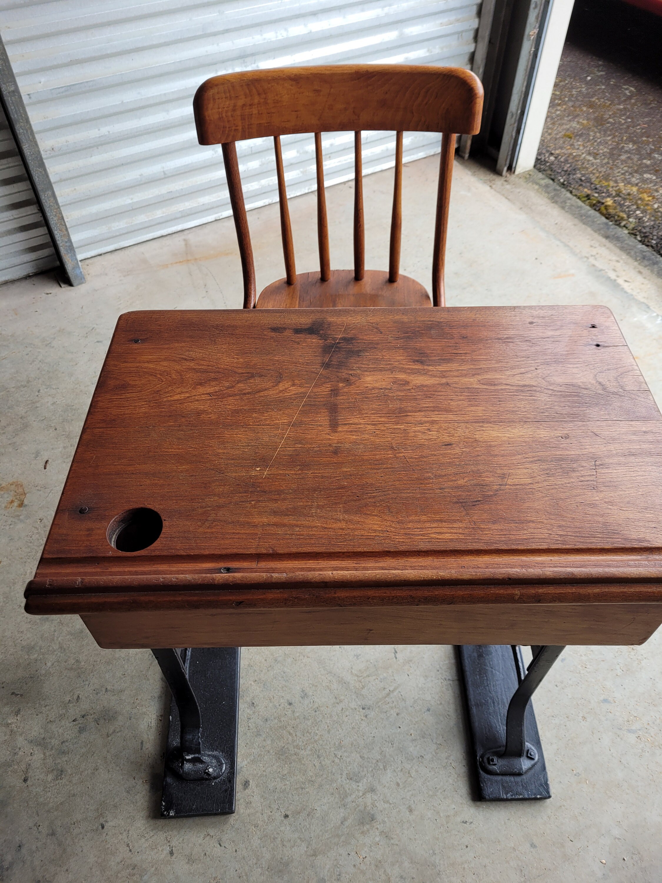 Antique School Desk and Chair 1880s PICK UP ONLY Etsy