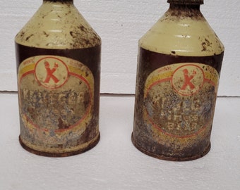 Vintage Krugers Cone Top Beer Cans - UNOPENED! 2 Piece Set