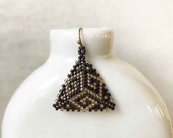 Kilim Pattern Beaded Earrings