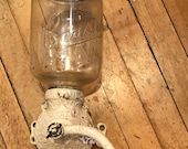 Antique Crystal Arcade No 3 Coffee Grinder Chippy Shabby Farmhouse Decor Rustic Kitchen Coffe Bar Coffee Shop Decor Wall mounted Grinder
