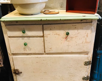 Enamel Top Cabinet Etsy