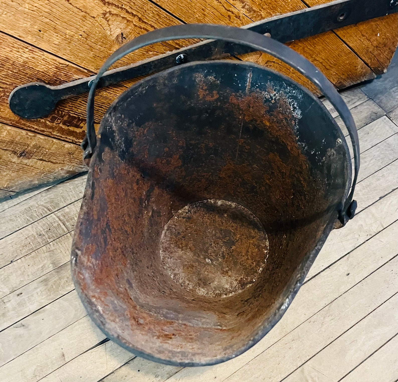 Vintage Coal Ash Bucket/primitive Fireplace Bucket Ash Etsy
