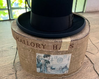 Early 1900s Bowler Hat Mallory Hats With Box Steampunk Derby Costumes Theater Black Boxes Wool  Mens Halloween Western Wear Antiques