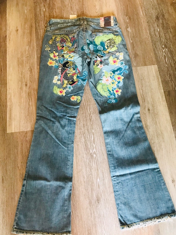 Vintage Marlow Jeans Embroidered Jeans 28 Waist Sz