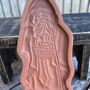 Longaberger Chocolate Mold St Nick Cookies Baking Supplies Old World Santas Christmas Decor Cookie Molds Gift Ideas Holiday