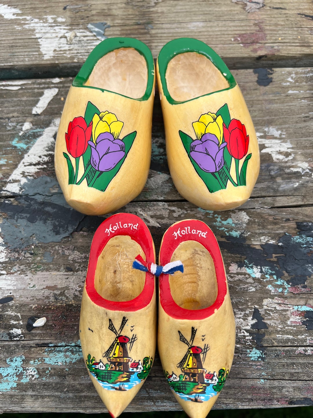 Traditional Dutch Clogs Danish Wooden Shoes Ladies Wooden Clog
