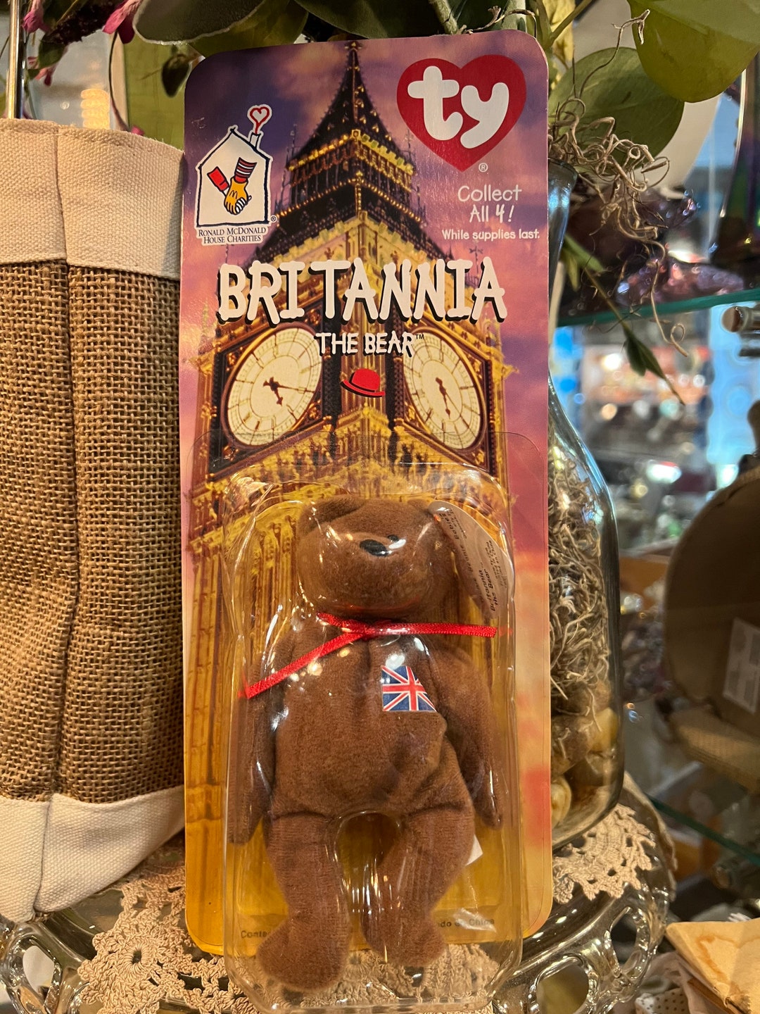 Vintage Britannia the Bear 1997 Mcdonalds TY Beanie Baby Birthdate Dec 15 1997 UK Beanie With Errors Ronald Mcdonald House Charities Etsy UK