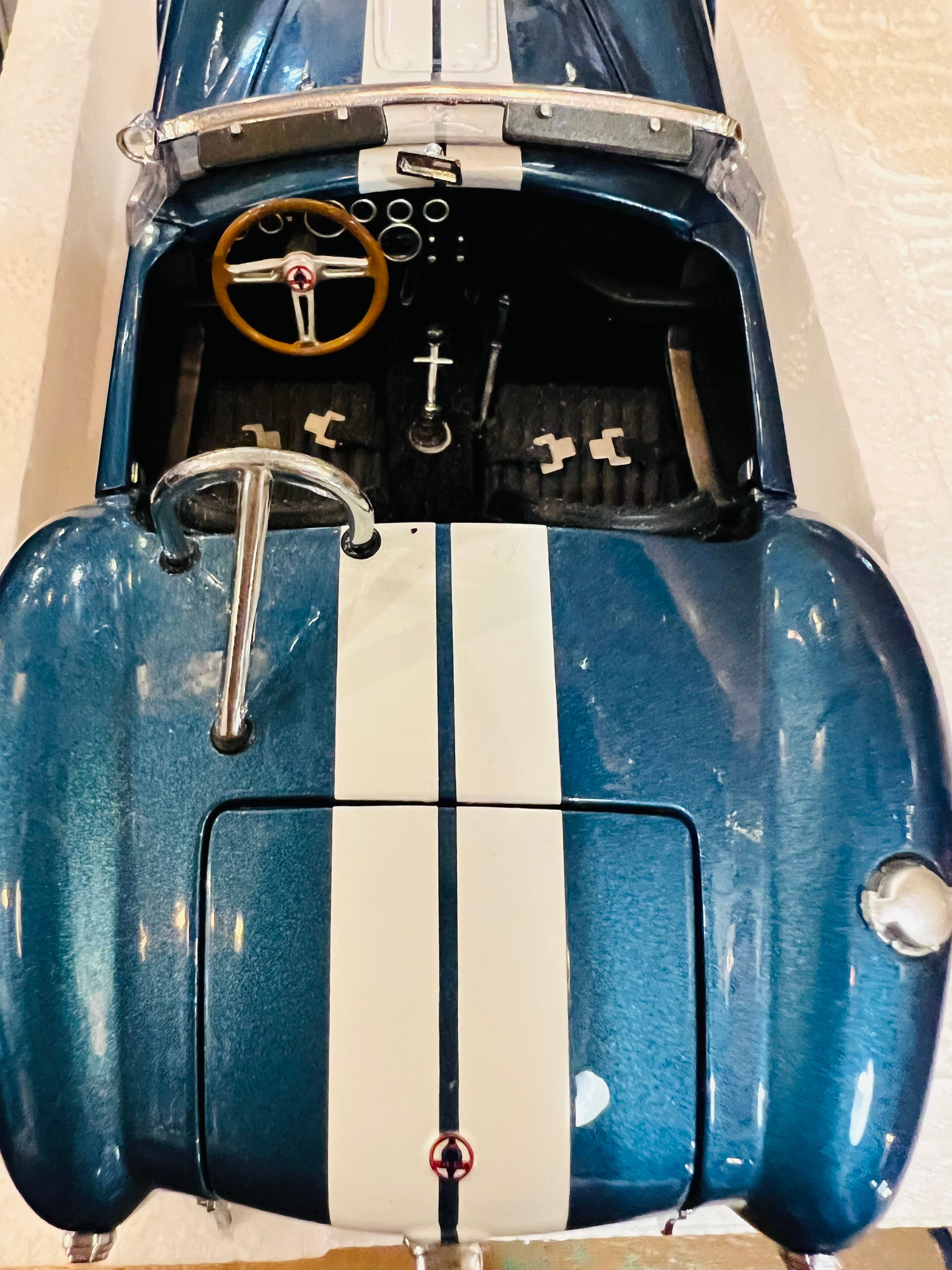 Miniatura Carro Colecionável Ford Shelby Cobra 427 1965 Azul