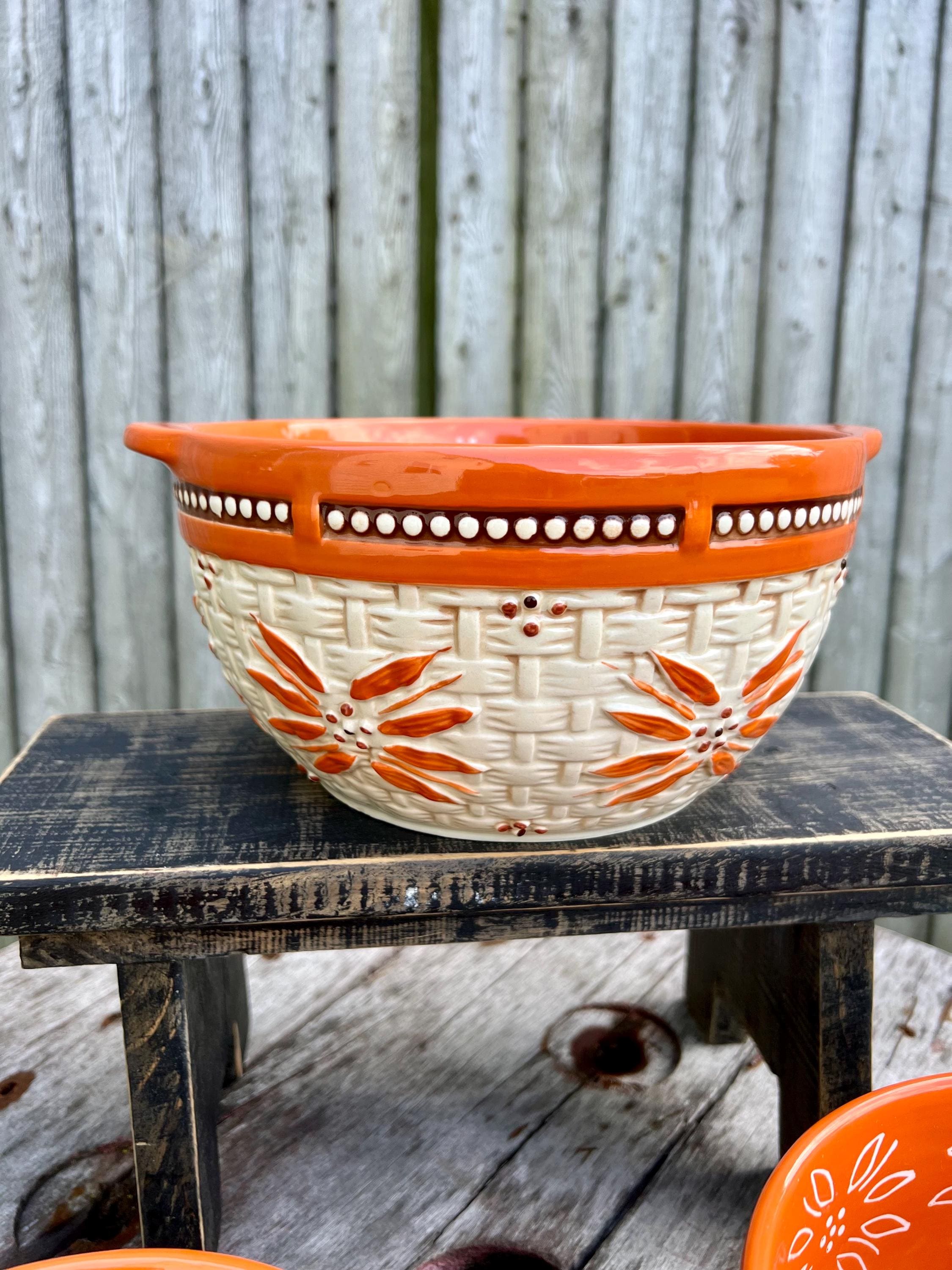 Temptations Old World by Tara Mixing Bowl Set Old World Orange