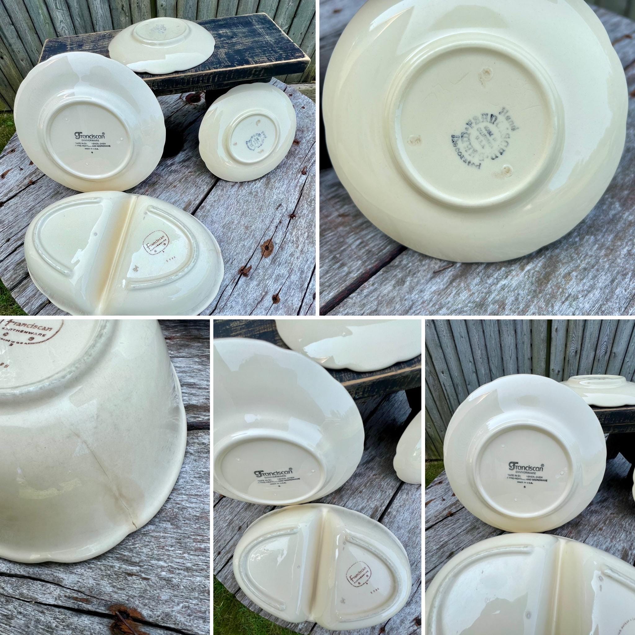 Franciscan Dinnerware Pink Flowers Divided Dish Salad Plate