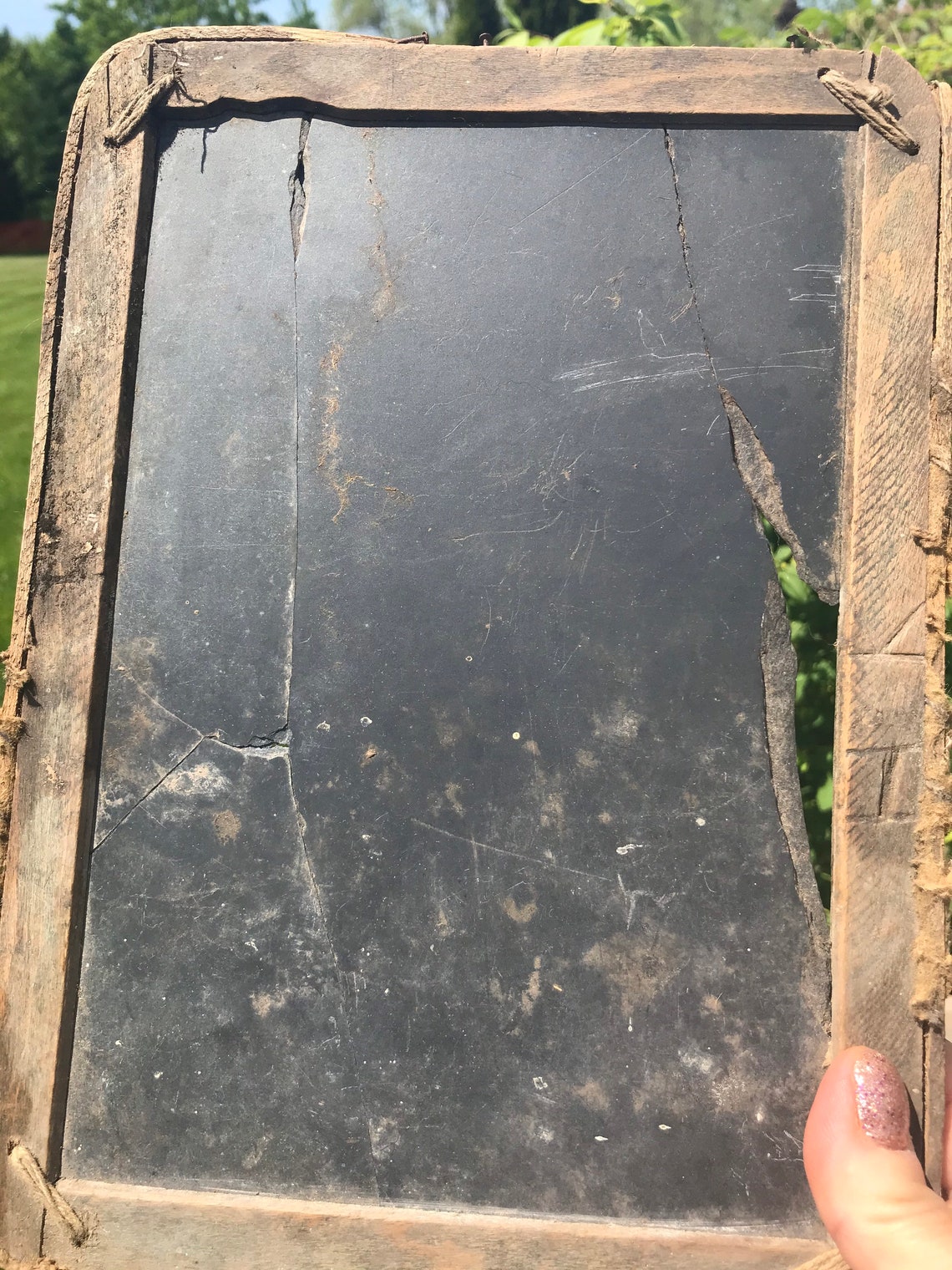 Early Slate Handheld Chalkboard/childs School Slate Etsy