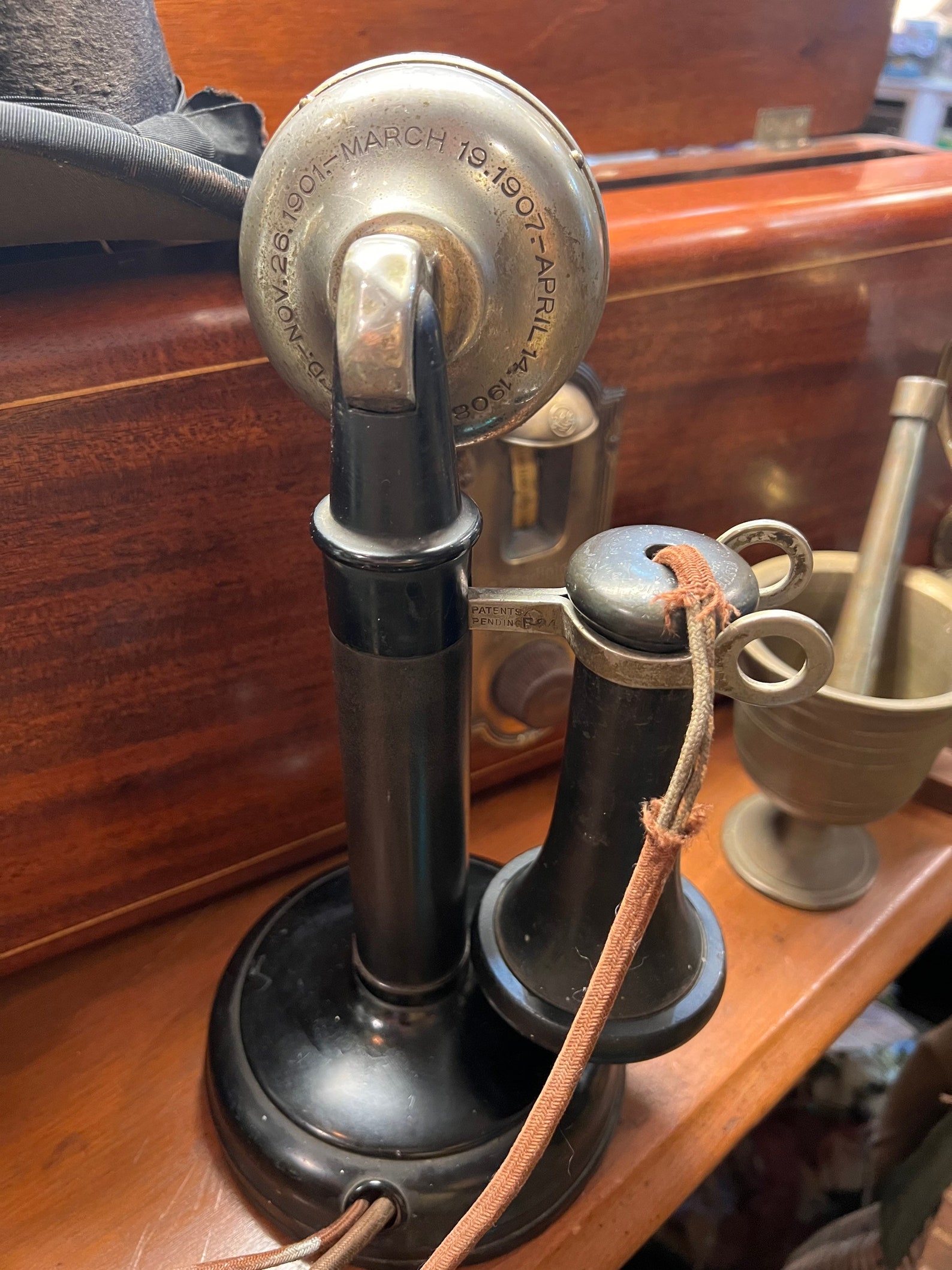 Antique Kellogg Candlestick Telephone Black Candlestick Etsy