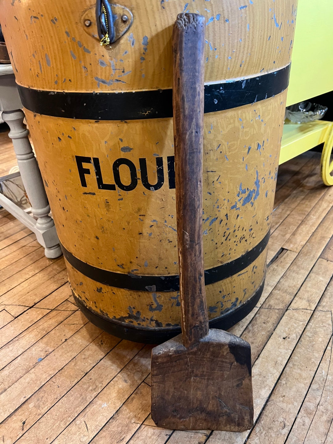 Primitive Wooden Paddle Dough Spade Primitive Bread Making Toll Hand