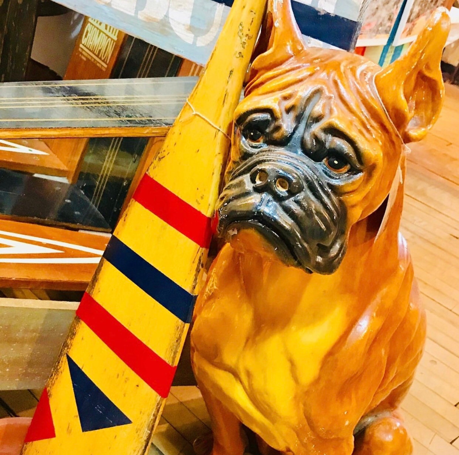 Vintage Boxer General Store Display Statue Dog Statue Vintage Etsy