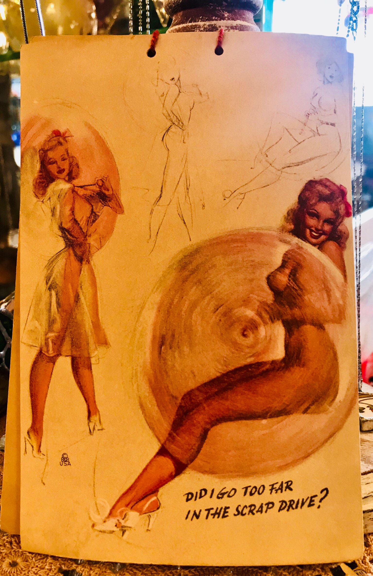 カレンダーthe mac Pherson SKETCH BOOK Earl Macpherson Artist's Sketch Pad Calendar Wwii/pin up Girls