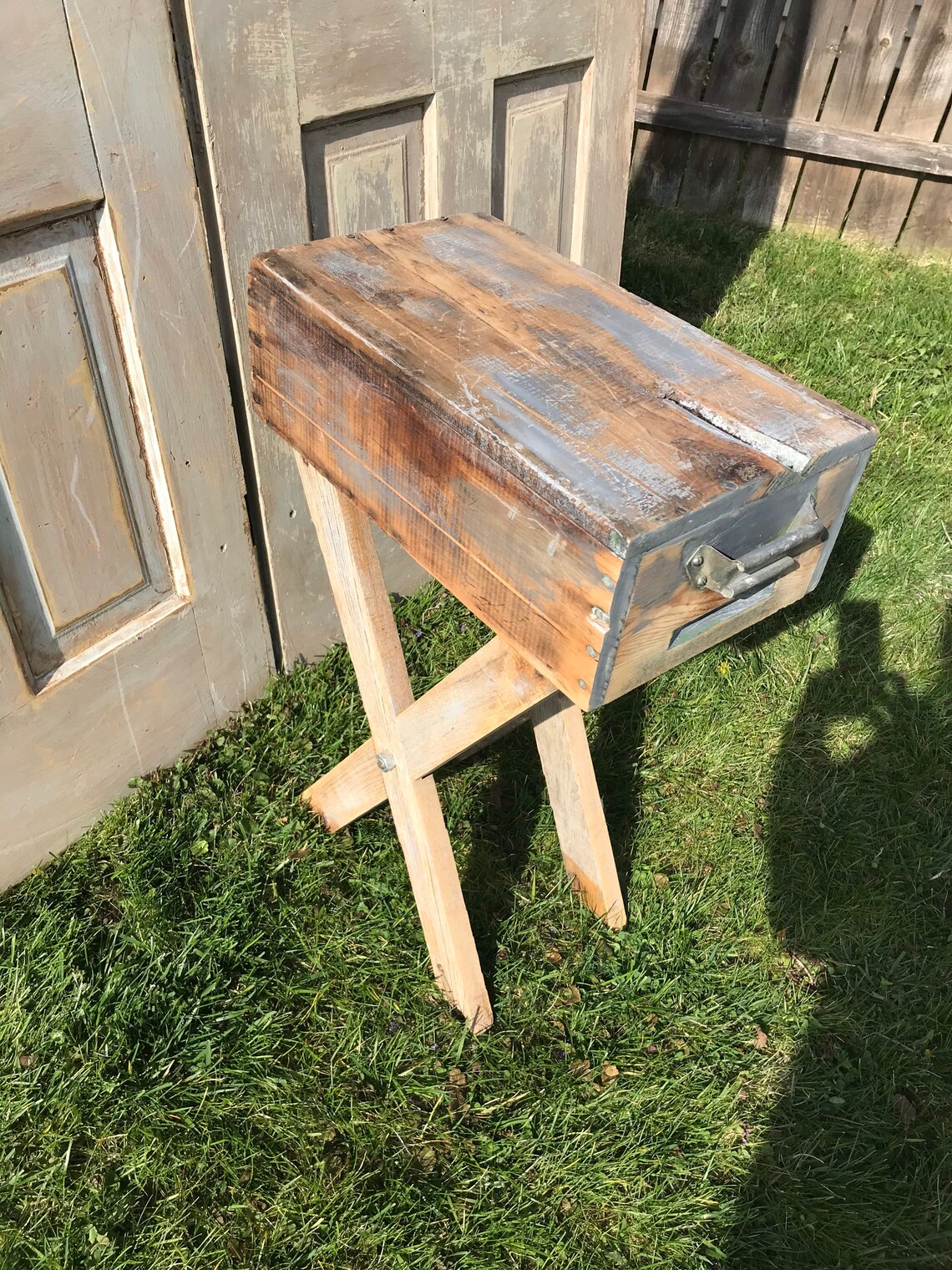 Rustic Farmhouse Table/upcycled Side Table/farmhouse Etsy