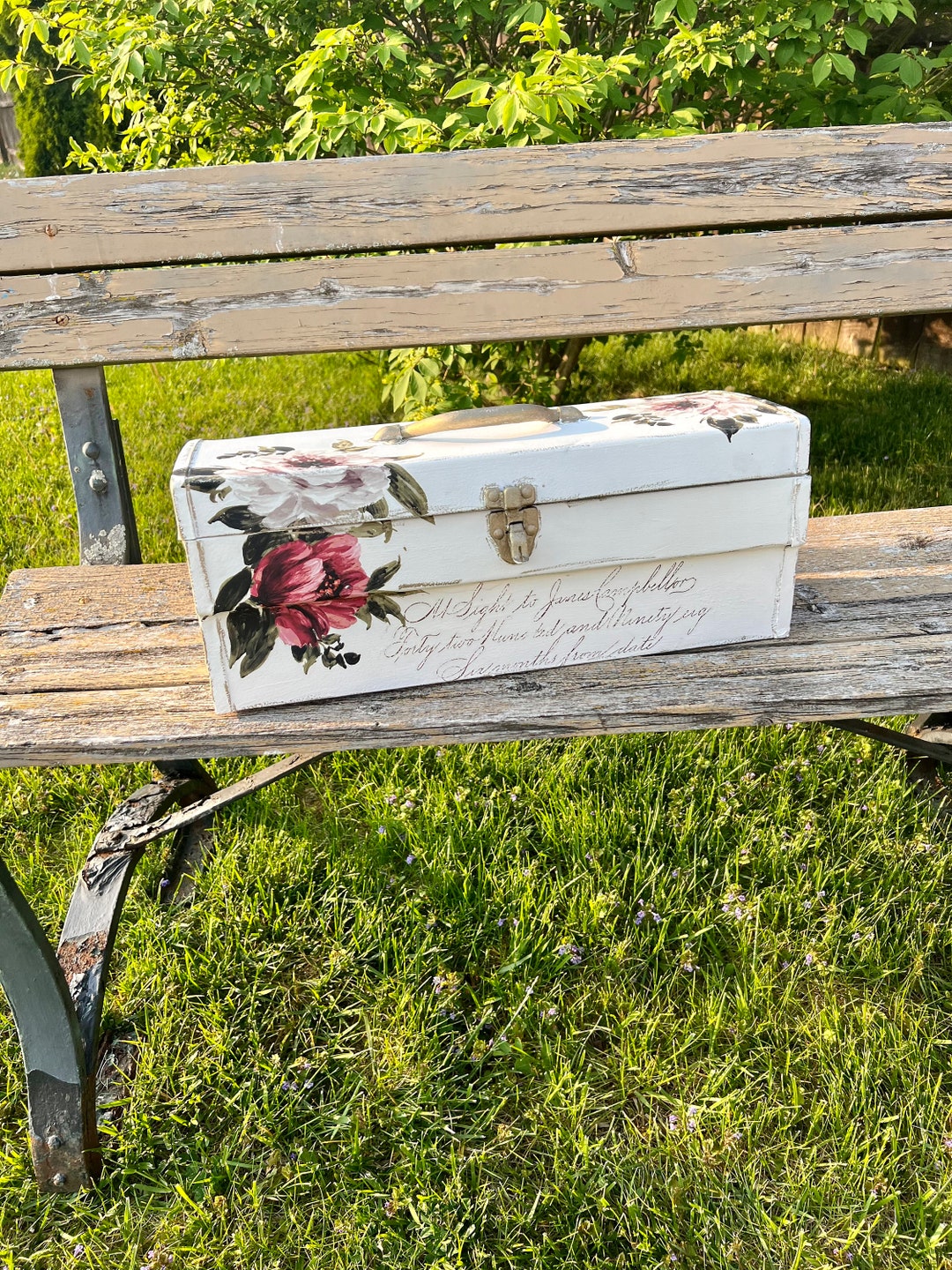 Painted Tool Box Upcycled Planter Garden Containers Flower Boxes