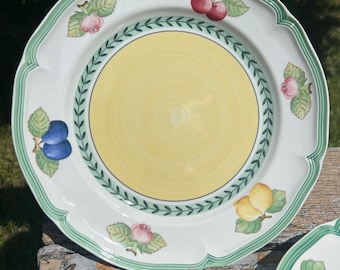 Villeroy and Boch French Garden Dinner Plates Fruit Plate Bright Colors Spring Summer Serveware Mix Match China Made in Germany Wedding