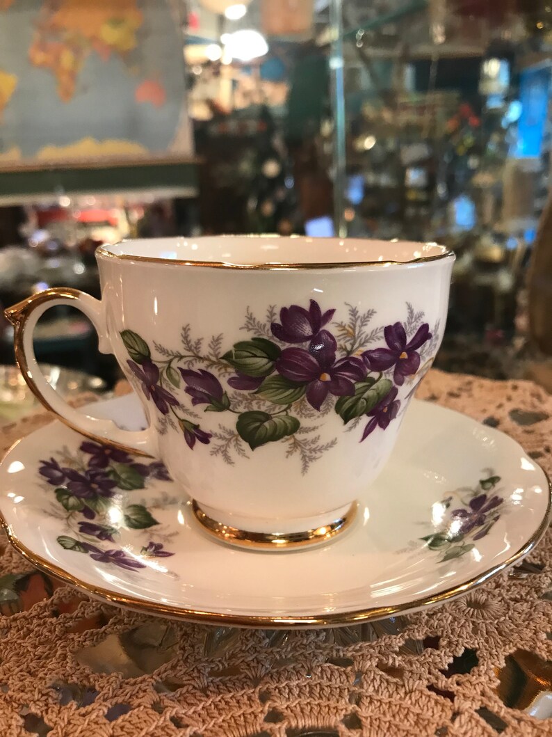 Vintage Duchess Bone China Cup and Saucer England Violets Etsy Denmark