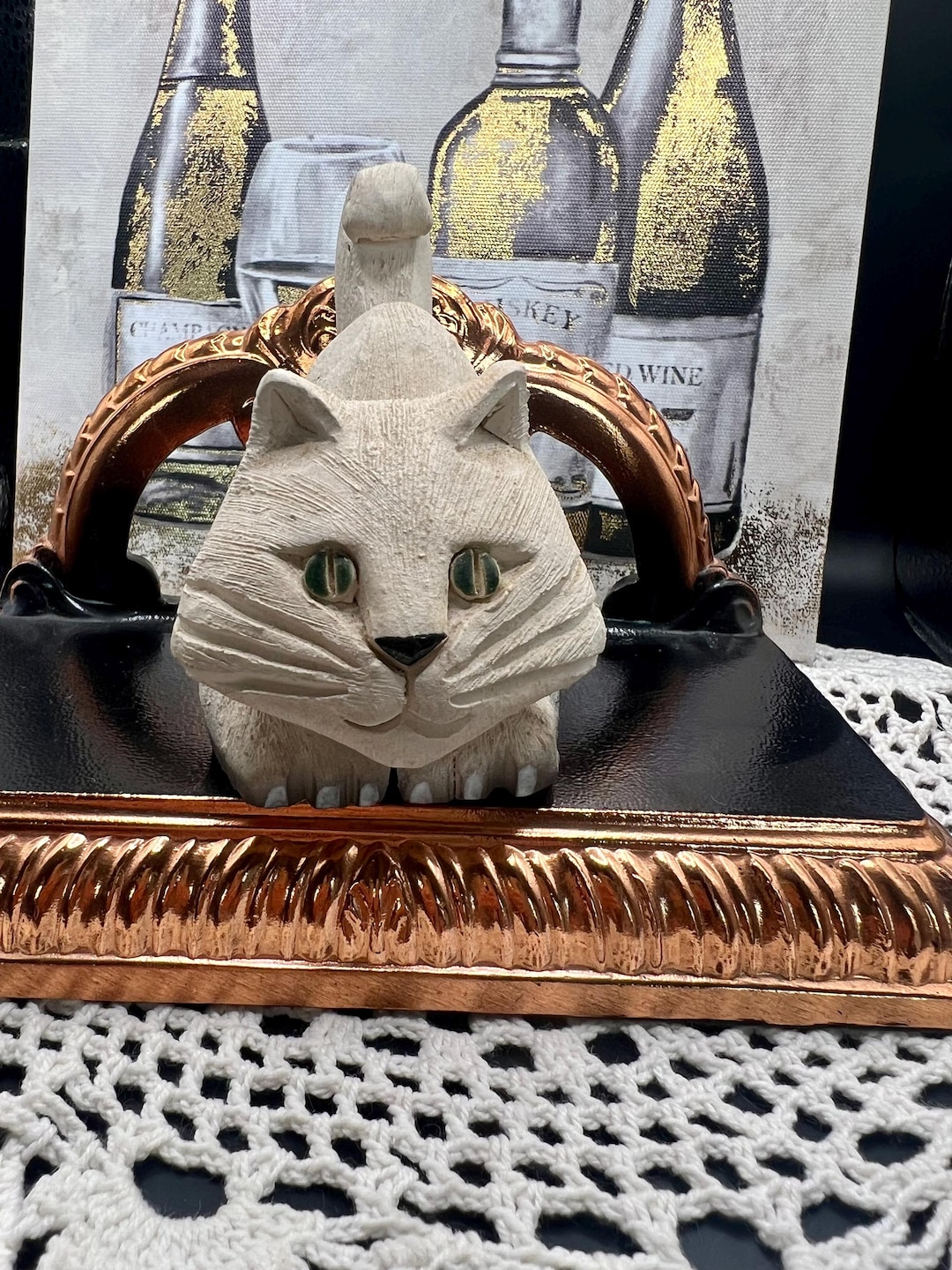 Artesania Rinconada Cat Figurines Hand Carved Sculpture Kitty Cats Made ...