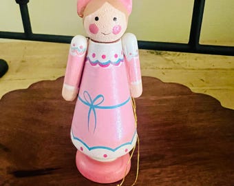 Vintage Avon Nutcracker Ornament Clara Wooden Hand Painted Ornaments 1984 Collection Gift Ideas Stocking Stuffers