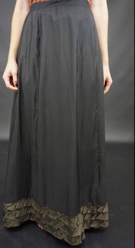 Black Edwardian Petticoat/Lawn Skirt/Dickens/Down… - image 1
