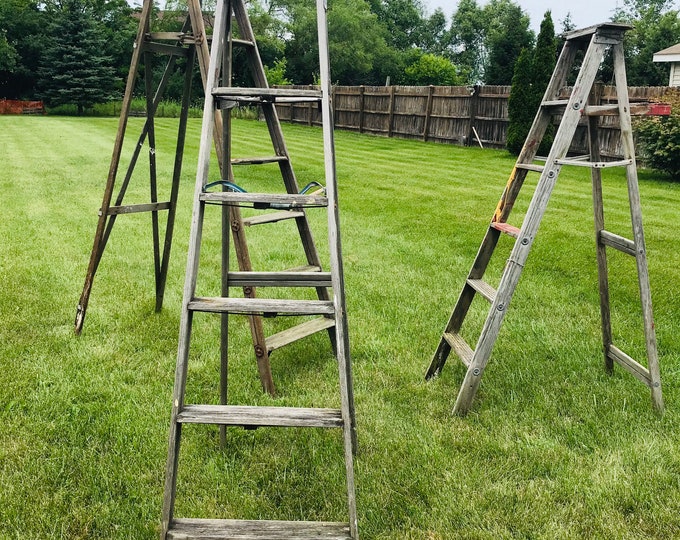 Wood Folding Step Ladder Plant Stand - Etsy