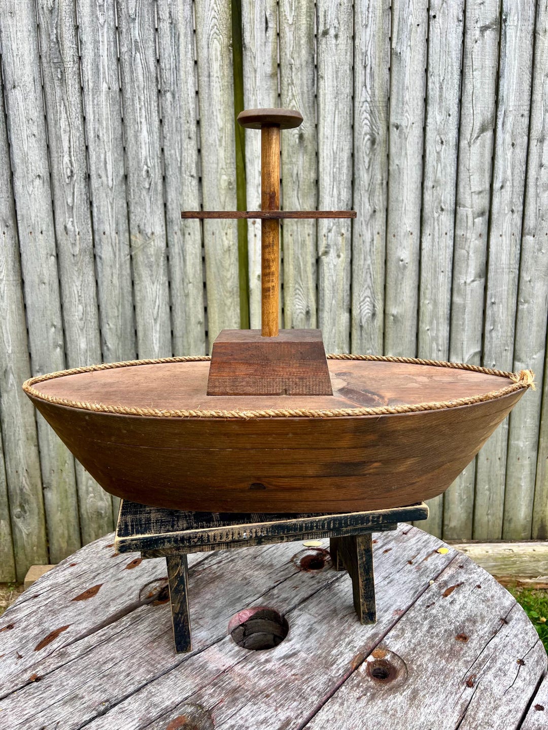 Artesania Rinconada Wooden Noah’s Ark Heavy Solid Wood Boat Display for ...