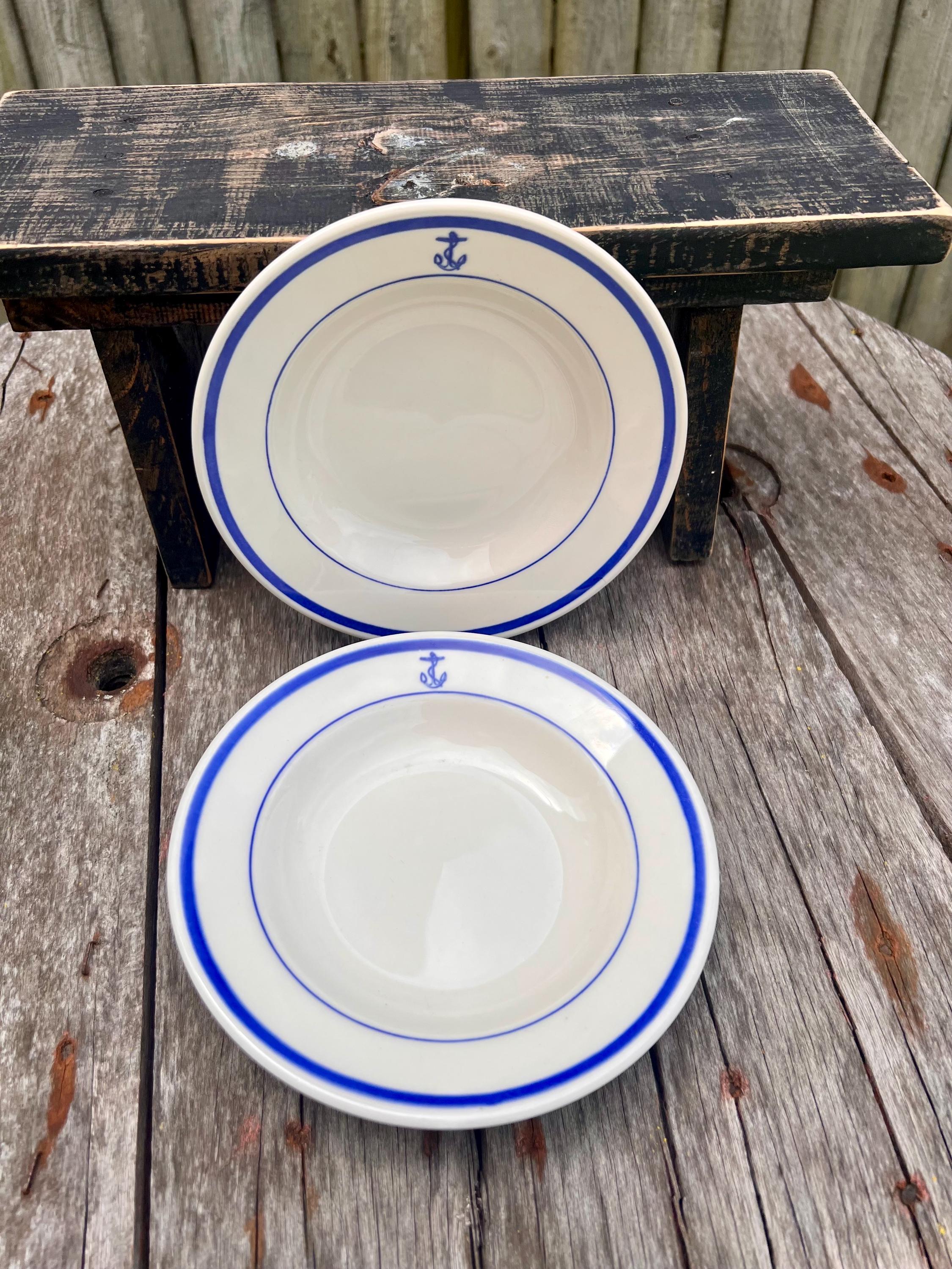 Homer Laughlin China Fruit Salad Bowls Navy Wardroom Restaurant