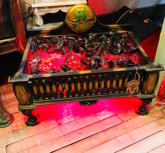 Vintage Cast Iron Fireplace Insert Grate Basket Vintage Etsy