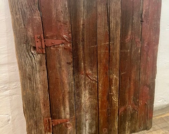 Antique Barn Door Primitive Gate Old Red Painted Wooden Door Barn Wedding Decor Photography Prop Rustic Doors Architectural Salvage Wall Dec