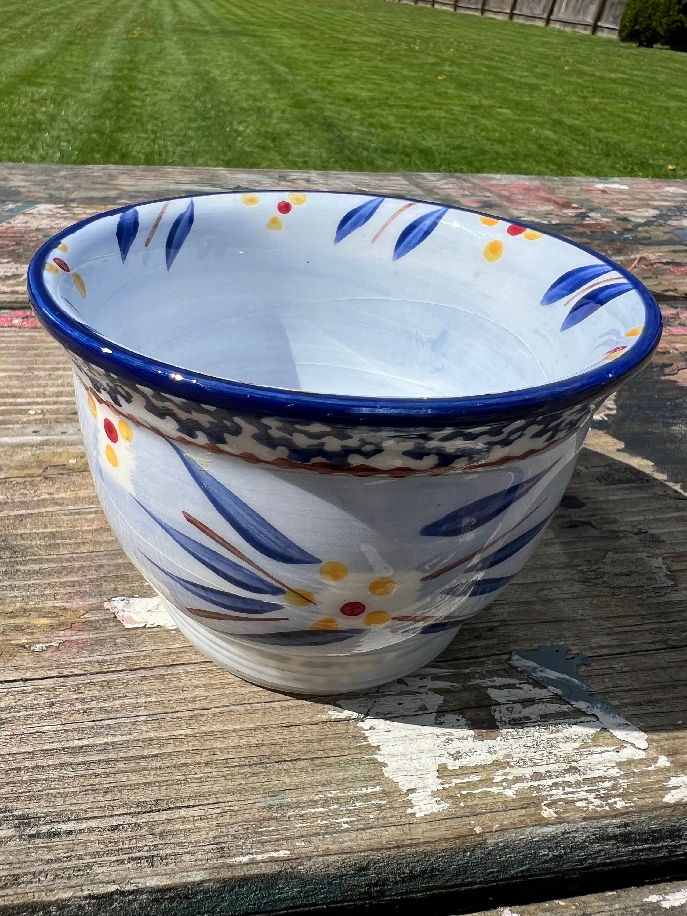 テンプテーションズ　by Tara オールドワールド　ボウル・プレートセット Temptations Bowl Old World by Tara Blue and Yellow Flowers