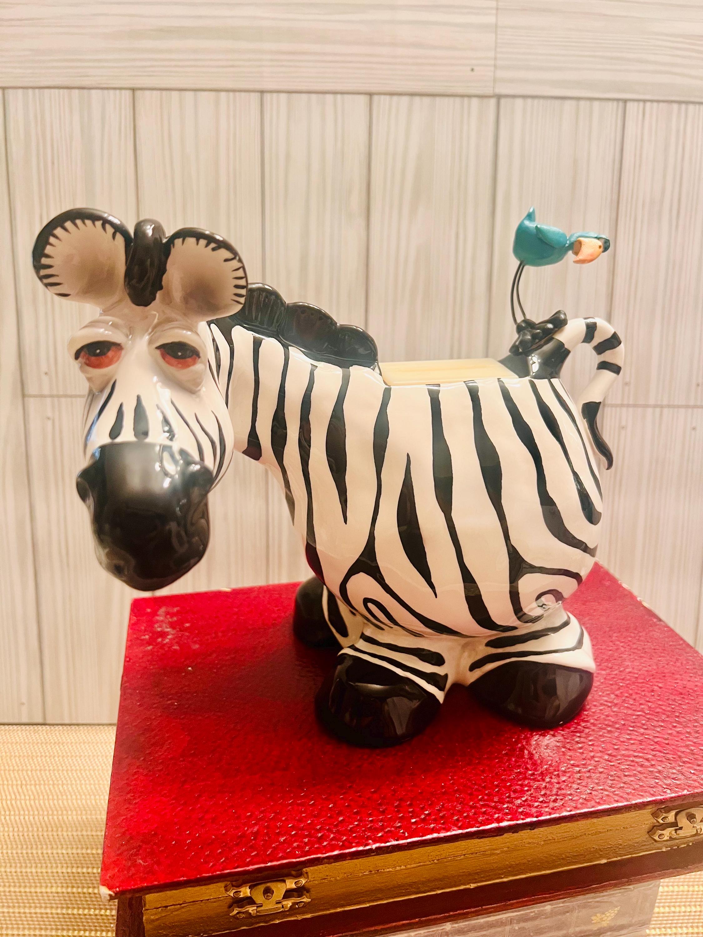 Russ Kookie Kritters Talking Zebra Bank by Douglas Harris Money
