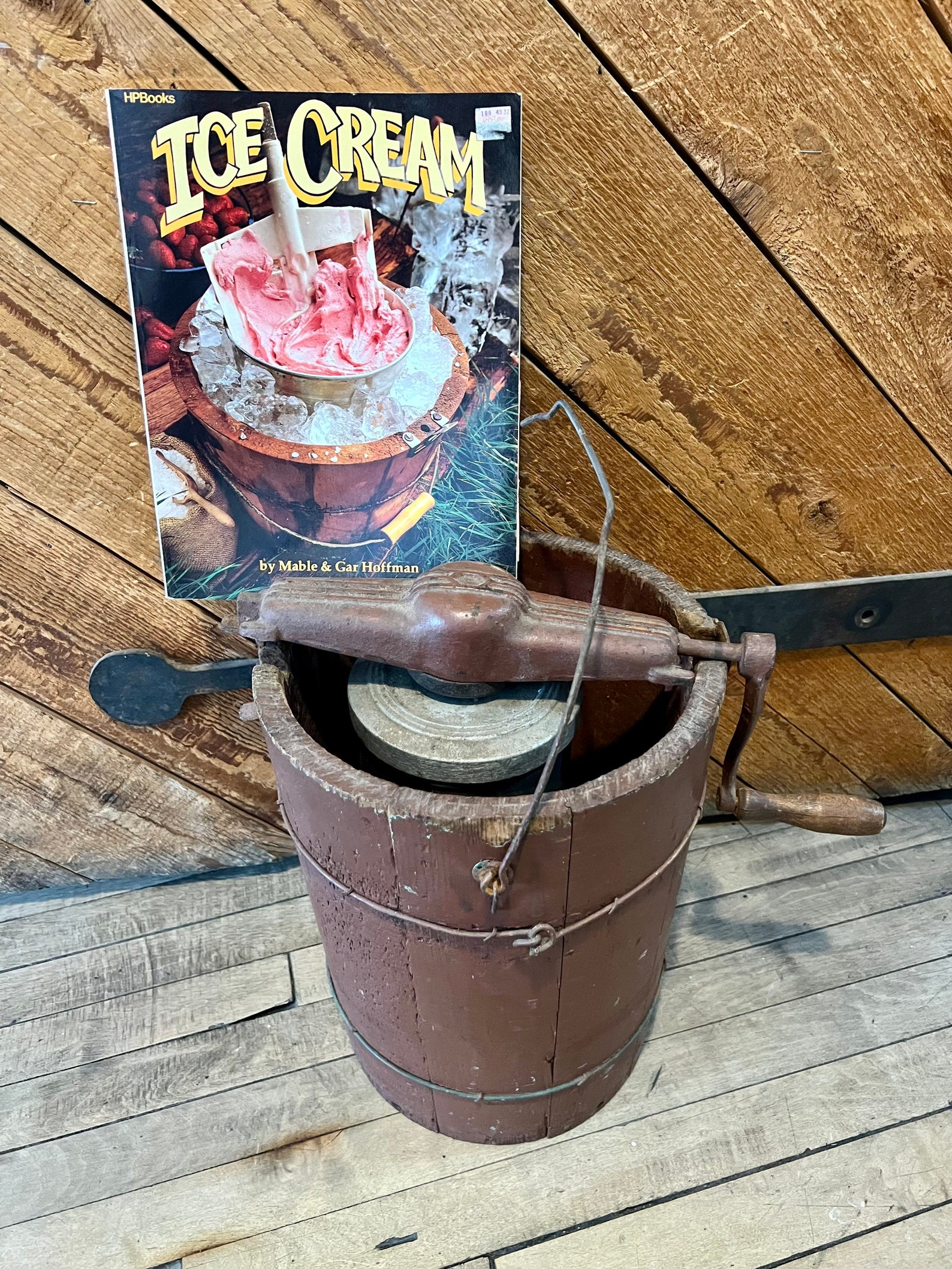 Antique Hand Churn Ice Cream Maker/wooden Ice Cream Etsy