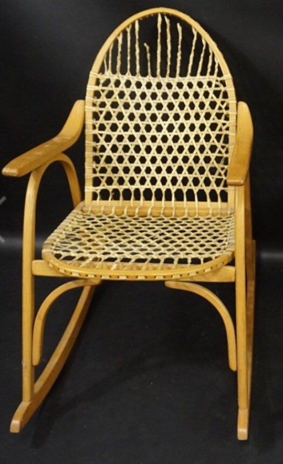 Vintage Vermont Tubbs Snowshoe Rocking Chair Snowshoe Rocking Etsy