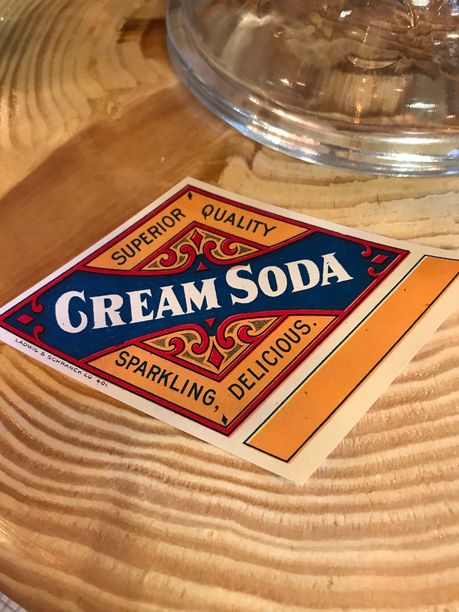 Vintage Cream Soda Label/old New Stock Soda Pop Labels/ladwig Etsy