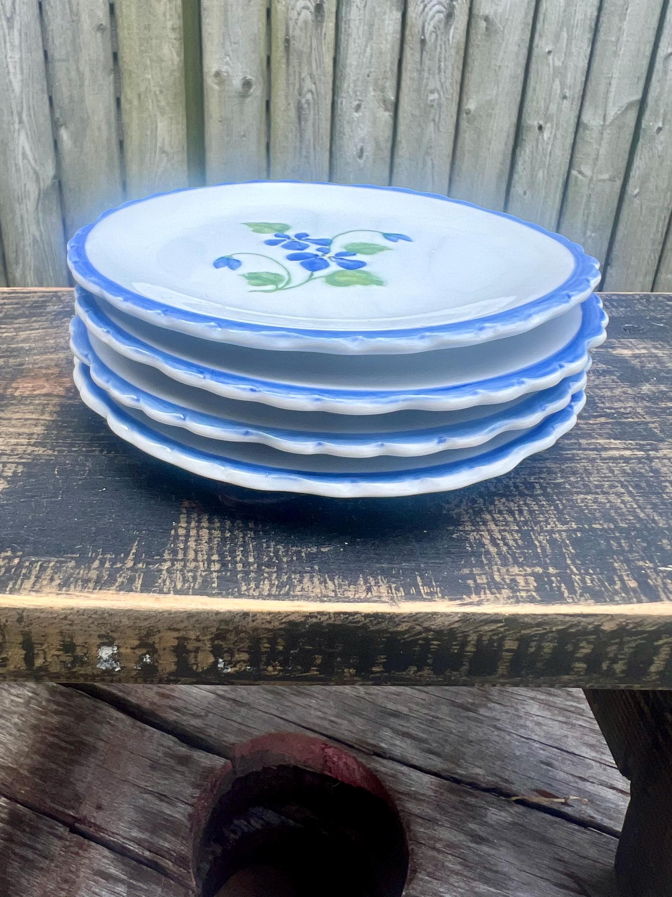 Vintage Mini Plates Tea Set Plates Scalloped Edges Small Finger ...