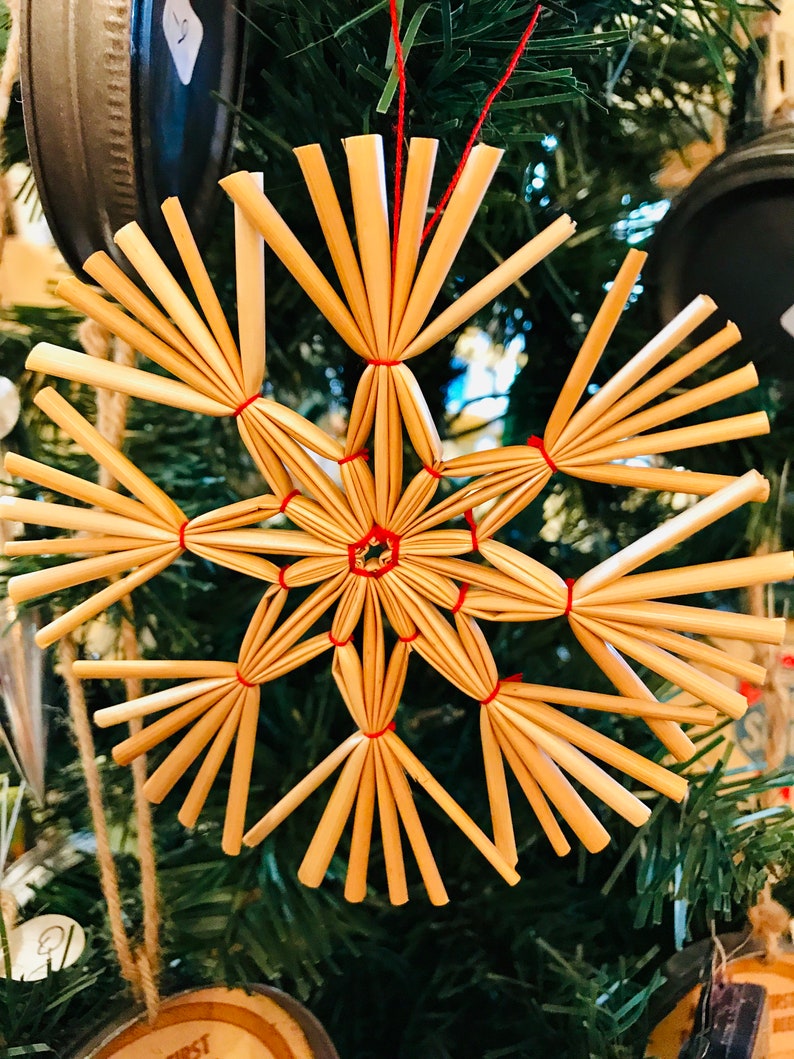 Scandinavian Straw Ornaments/Christmas Straw Star Etsy
