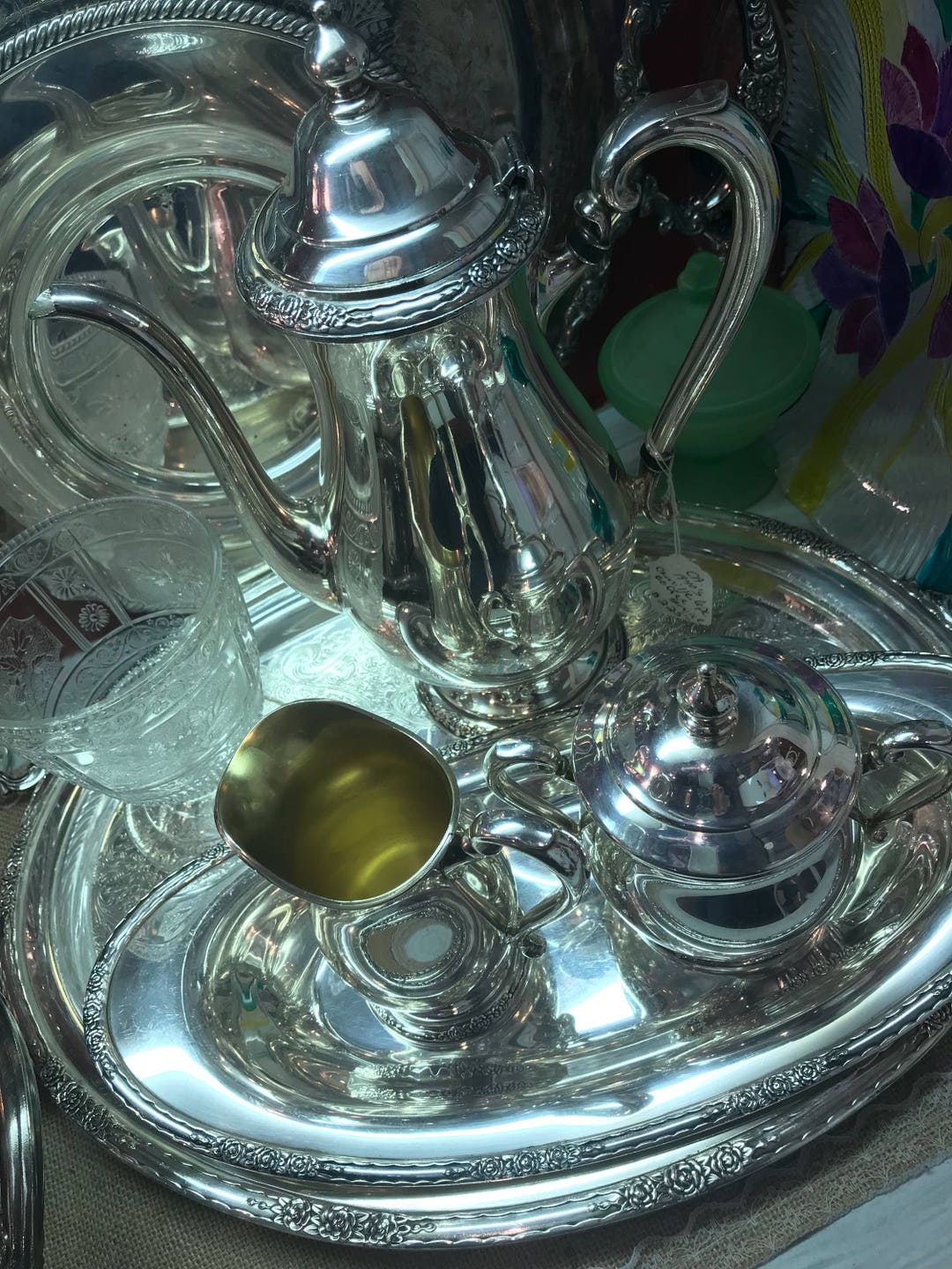 Vintage Coffee Service International Silver Company Silverplated Tea