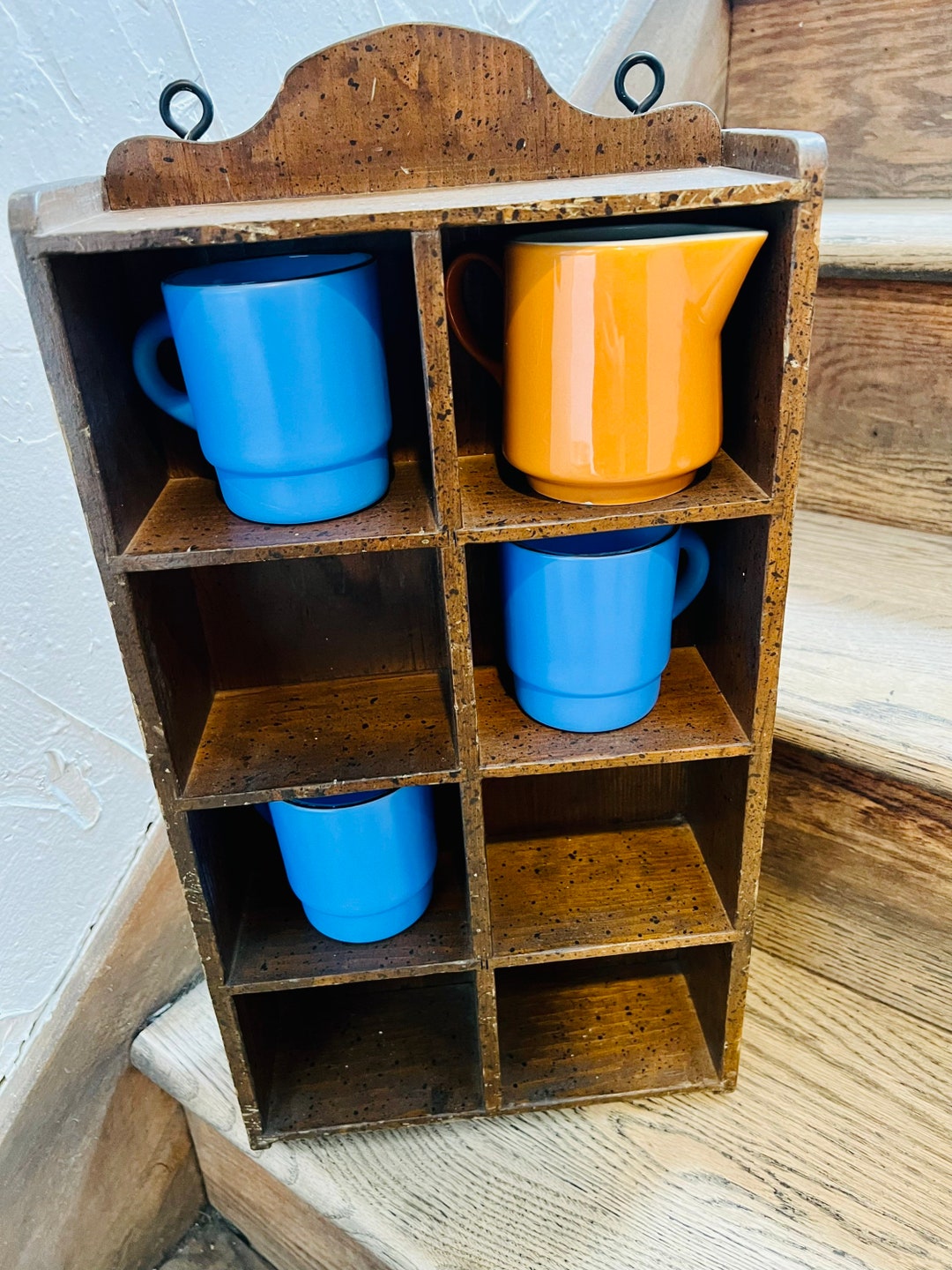 Coffee Mug Display Cubby Wall Shelf Spice Rack Home Decor Etsy