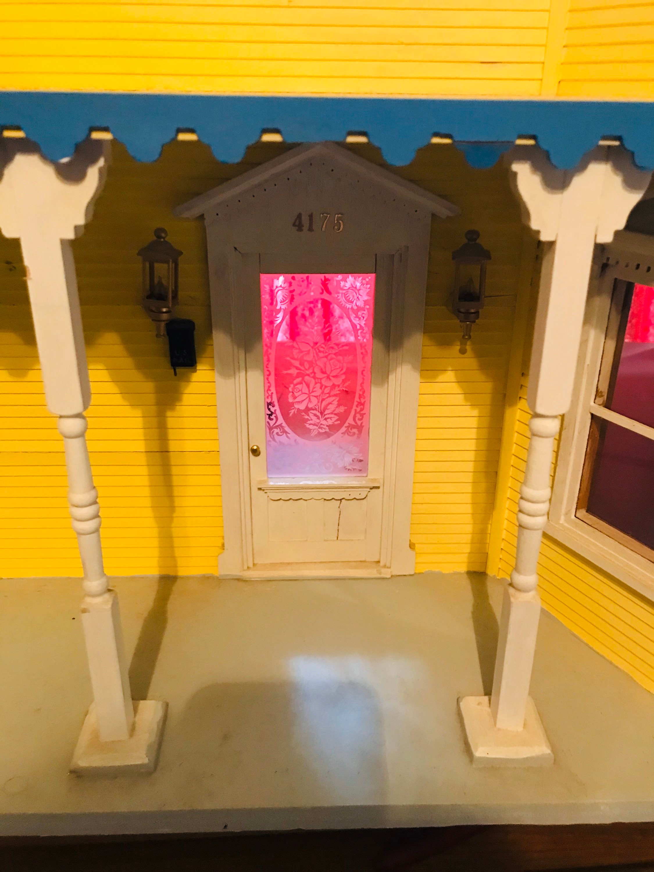 Dollhouse American Victorian Farmhouse Handmade Yellow and -  Portugal