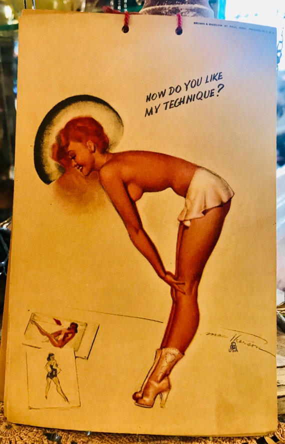 Earl Macpherson Artist's Sketch Pad Calendar Wwii/pin up Girls