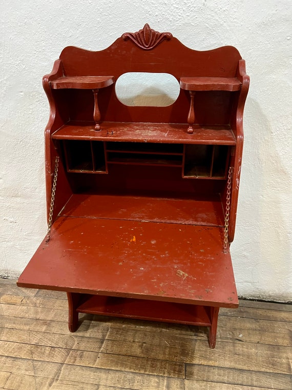 Red sale secretary desk