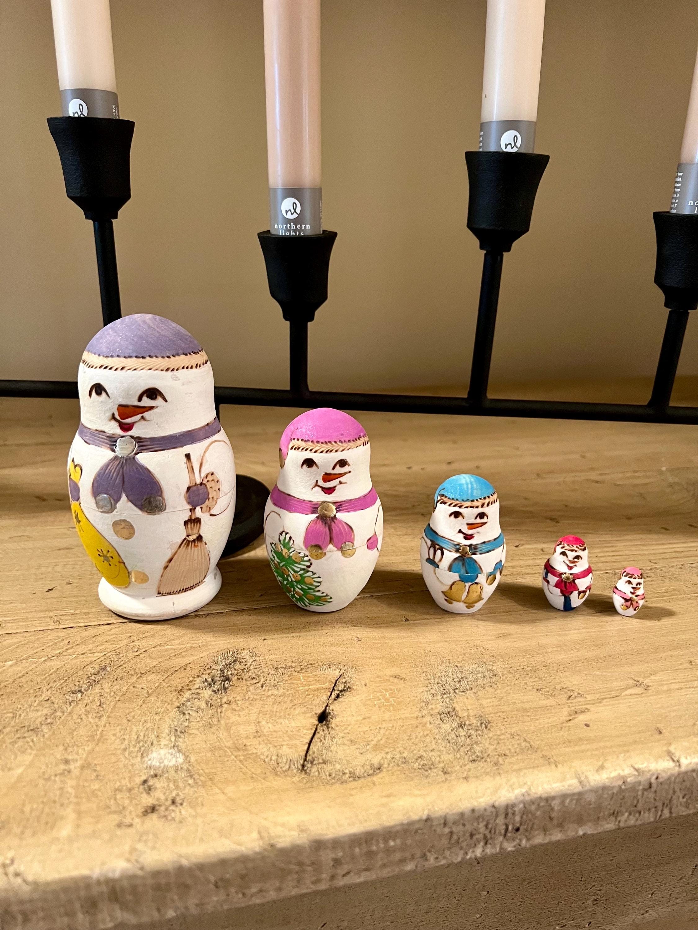 Snowman nesting dolls sale