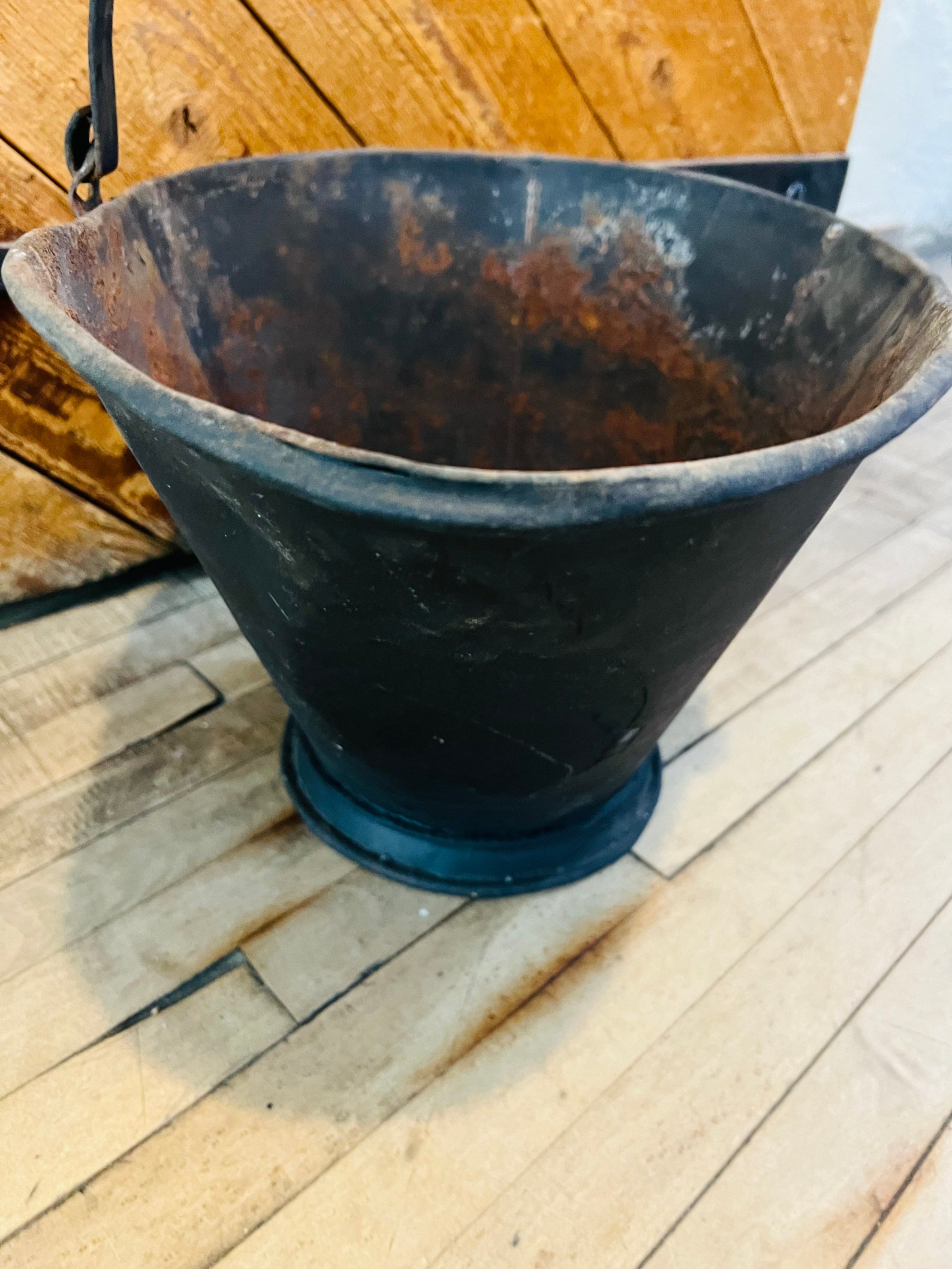 Vintage Coal Ash Bucket/primitive Fireplace Bucket Ash Etsy