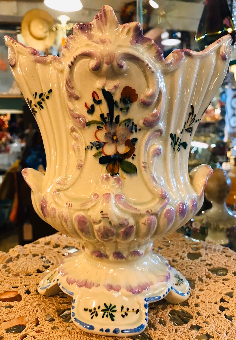 Hand Painted Floral Vase/urn/pottery Vase/urn/wedding Etsy