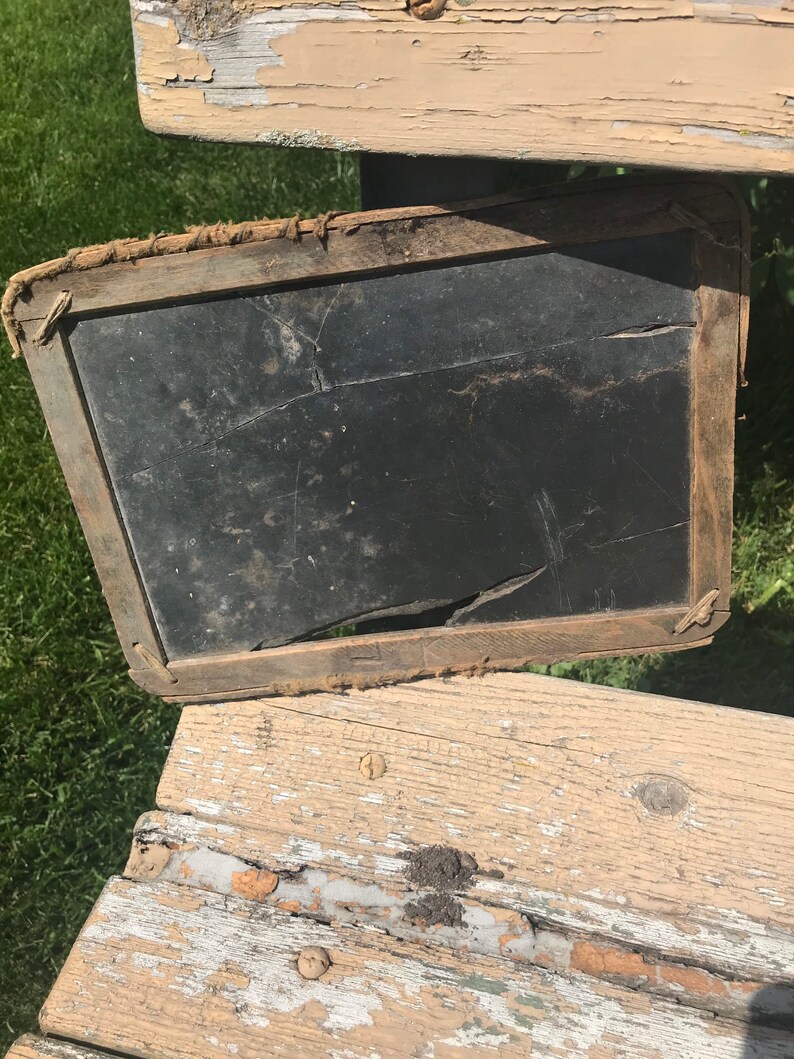 Early Slate Handheld Chalkboard/childs School Slate Etsy